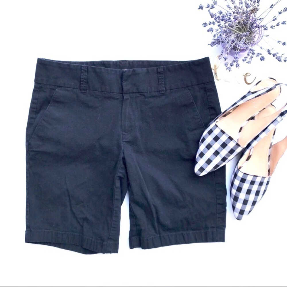 J. Crew Black Frankie Bermuda Shorts